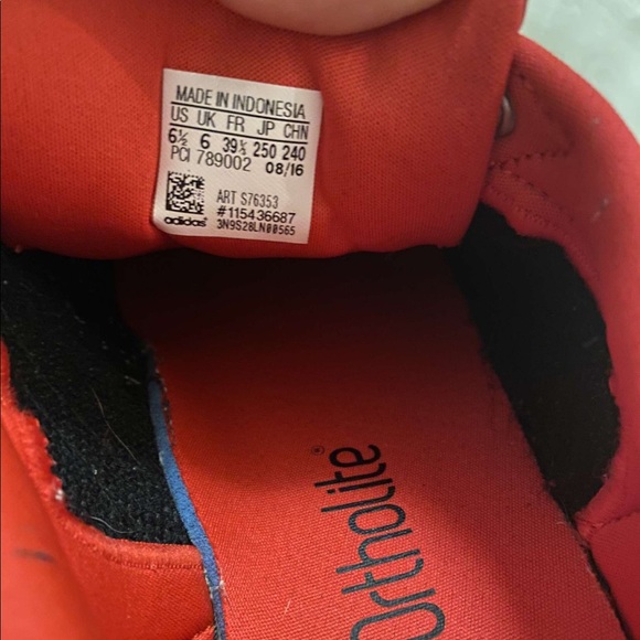 Red Adidas Superstar - size 6.5 youth or 8 women’s - Picture 6 of 7